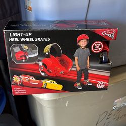 Cars Disney pic light up heel wheel skates