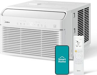 Midea 8000 BTU Window Air Conditioner with Heat, Inverter Tech Ultra-Quiet Operation, 35% Energy-Saving, APP & Voice Smart Control, Energy Star Rated