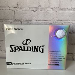 Spalding Pure Speed White Golf Balls 12 Quantity Brand New