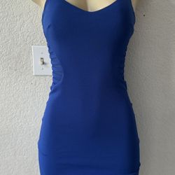 Blue Guess Bodycon Sexy Dress Party Cocktail Night Out 
