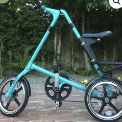 STRiDA LT Folding Bike – Lightly Used Tiffany Blue Color Bicycle 