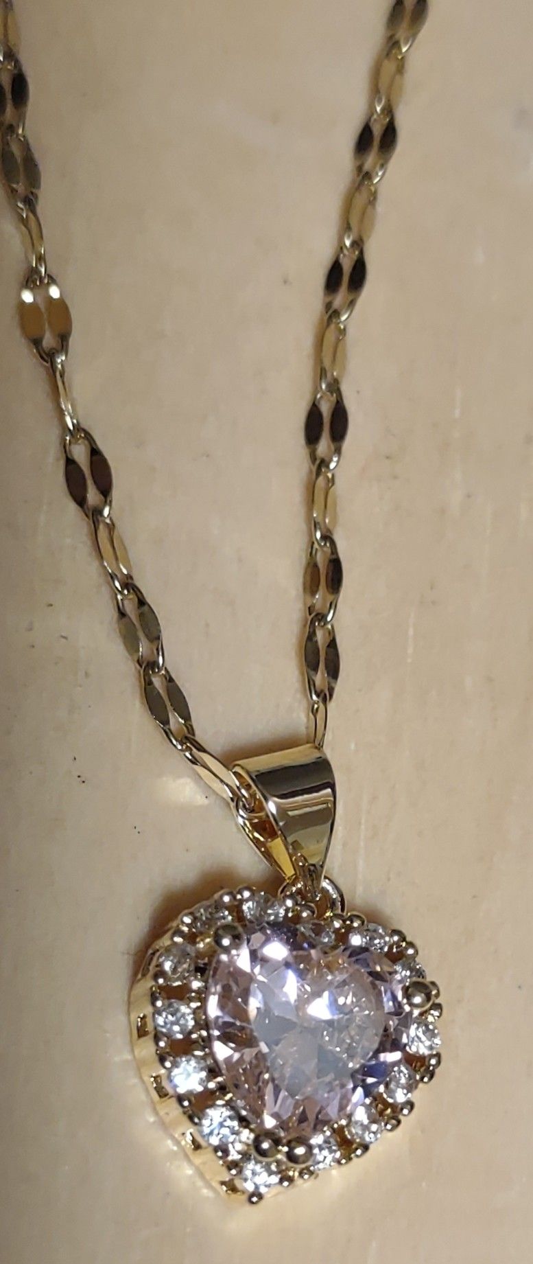 STAINLESS STEEL ---GOLD TONE---PINK