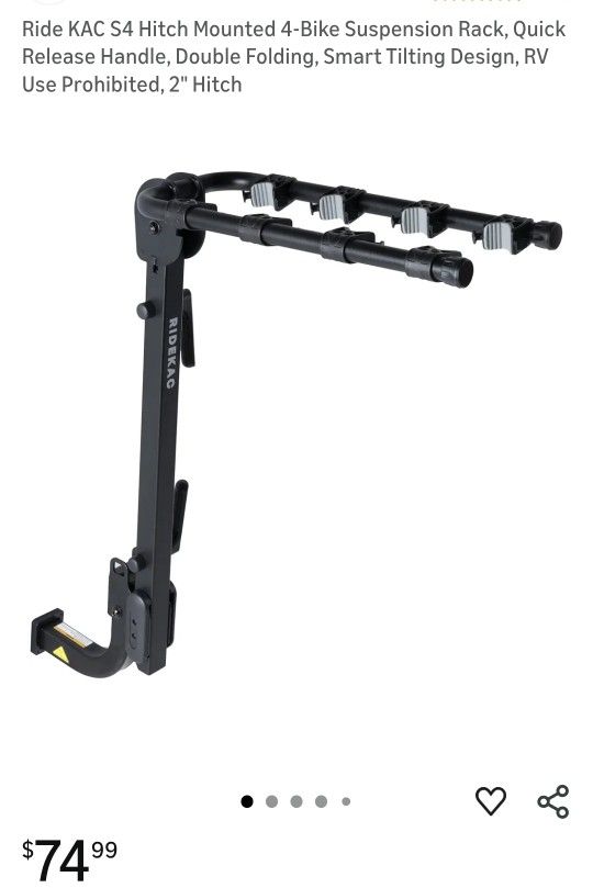 2" Hitch Mount Hanging Bike Rack