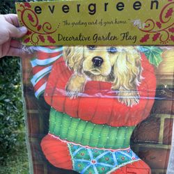 Christmas Dog Garden Flag 