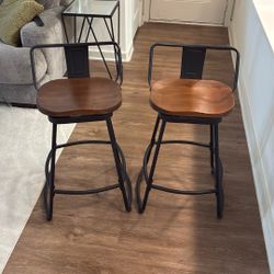 Set of 2 Barstool Chairs 