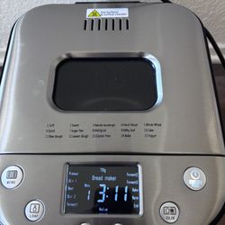 Kitchen in the box Bread Maker Machine with Gluten-Free Setting, 2LB 1.5LB 1LB Automatic Breadmaker with Homemade Cycle, 15-in-1 Stainless Steel Bread