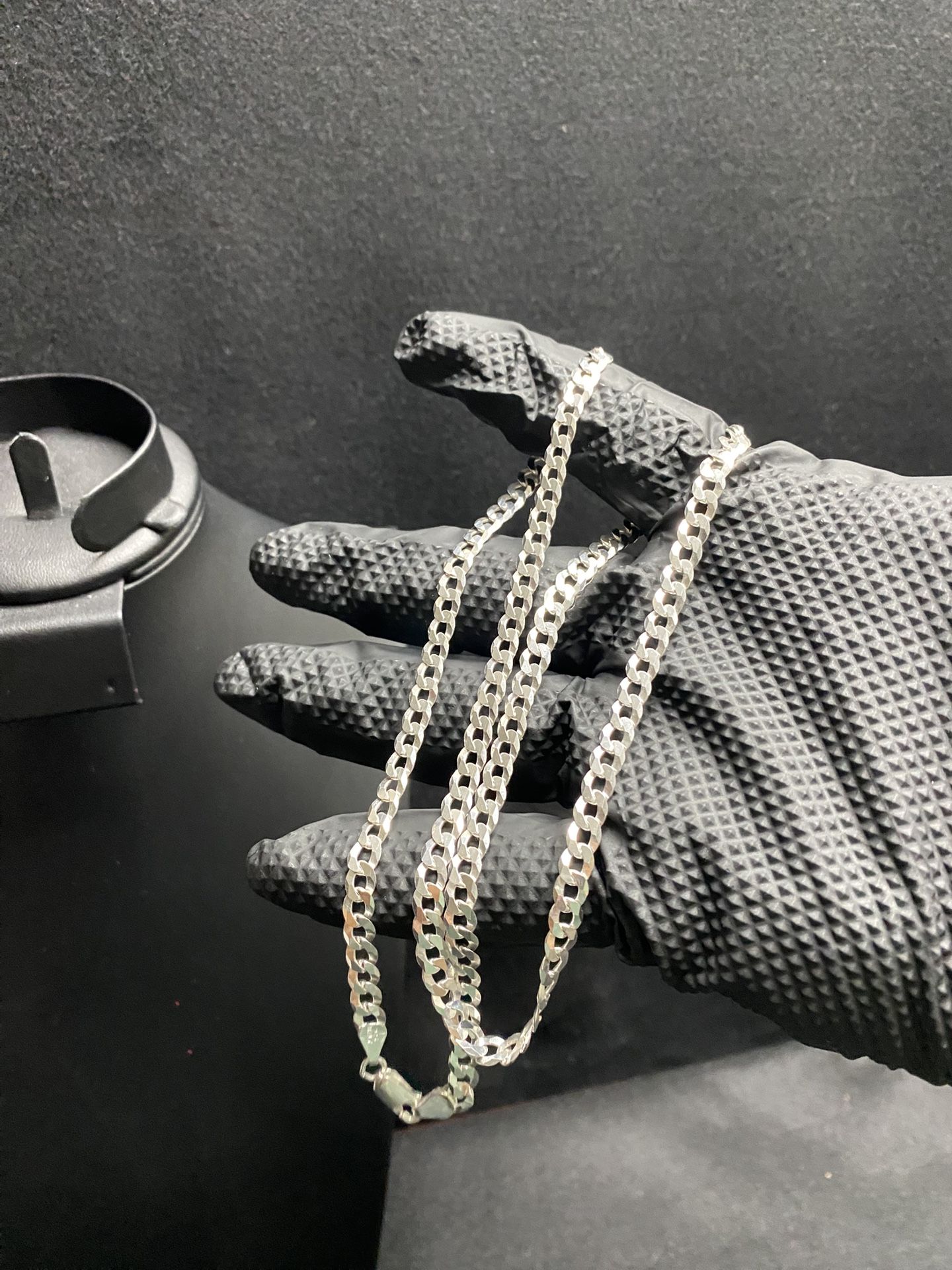 925 Silver Diamond Cut Curb Cuban 24β