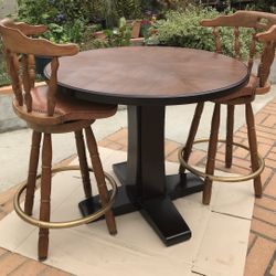 Three Chairs And Round table