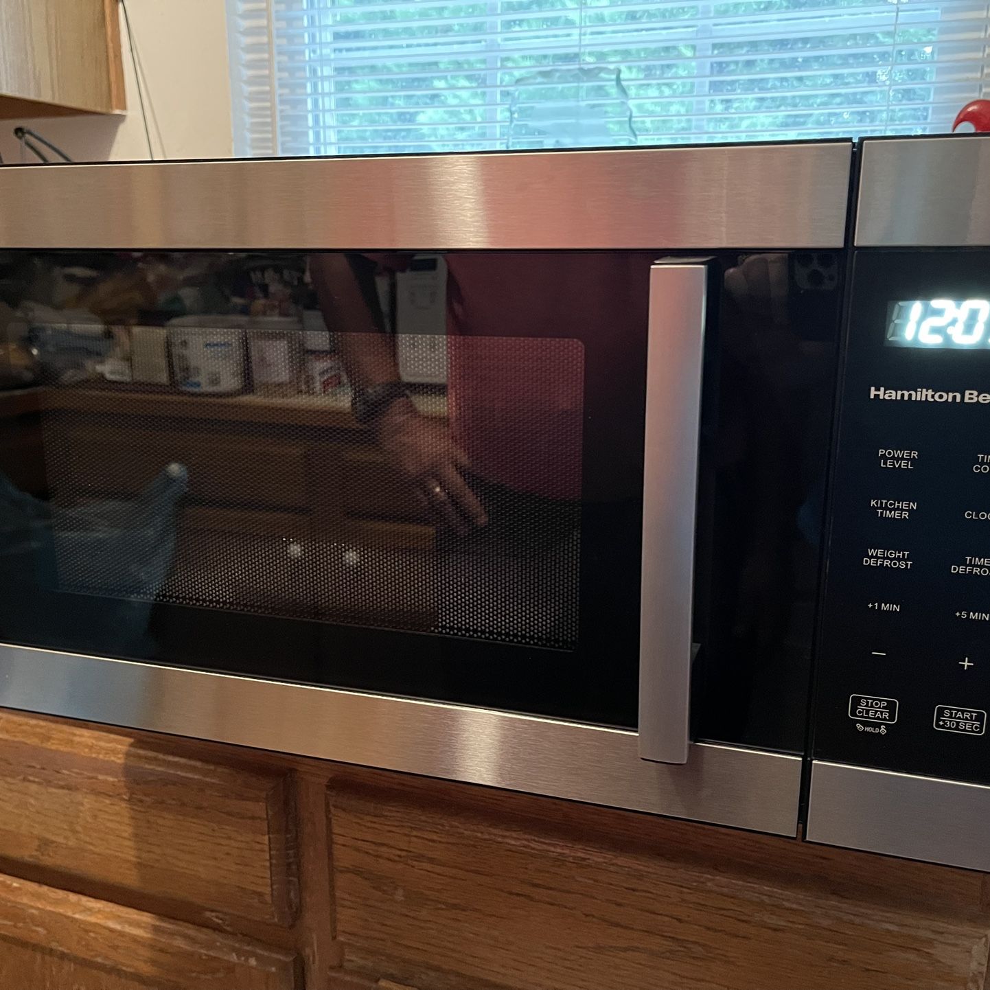 Hamilton Beach 1.6 Cu Ft Countertop Microwave – Sensor Cook, Stainless Steel, 1100W