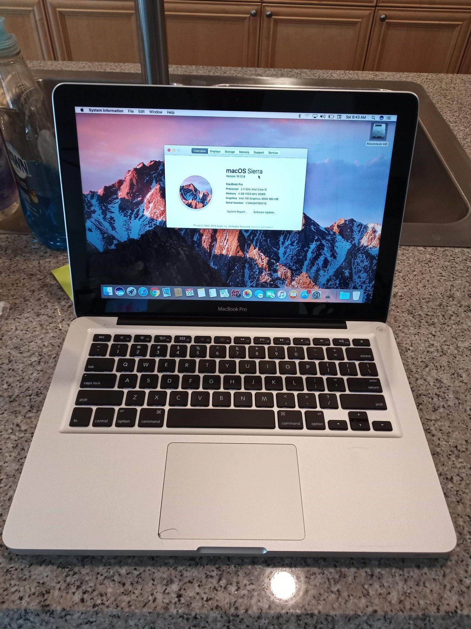 2012 13" Apple MacBook Pro Laptop! Core i5! 4GB/500GB! Newer Battery & Charger!