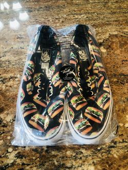 Vans Custom Cheeseburger Shoes Mens Size 10