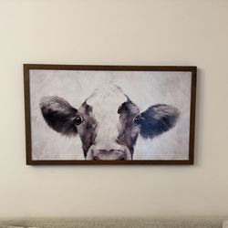 Kirkland’s Nosey Cow Framed Canvas