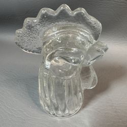 Vintage Rooster Head Glass Decanter Top Bottle Top Rustic Americana Farm Decor