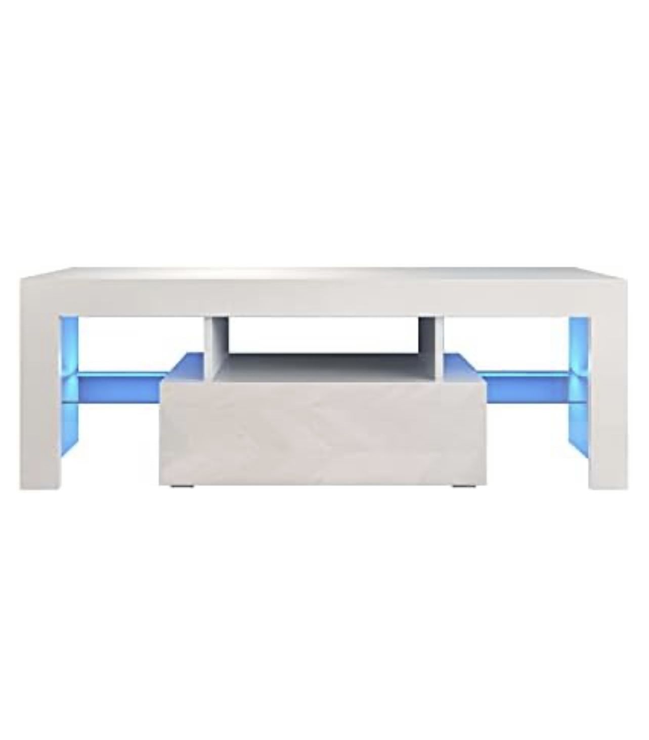 Modern White Glossy TV Stand
