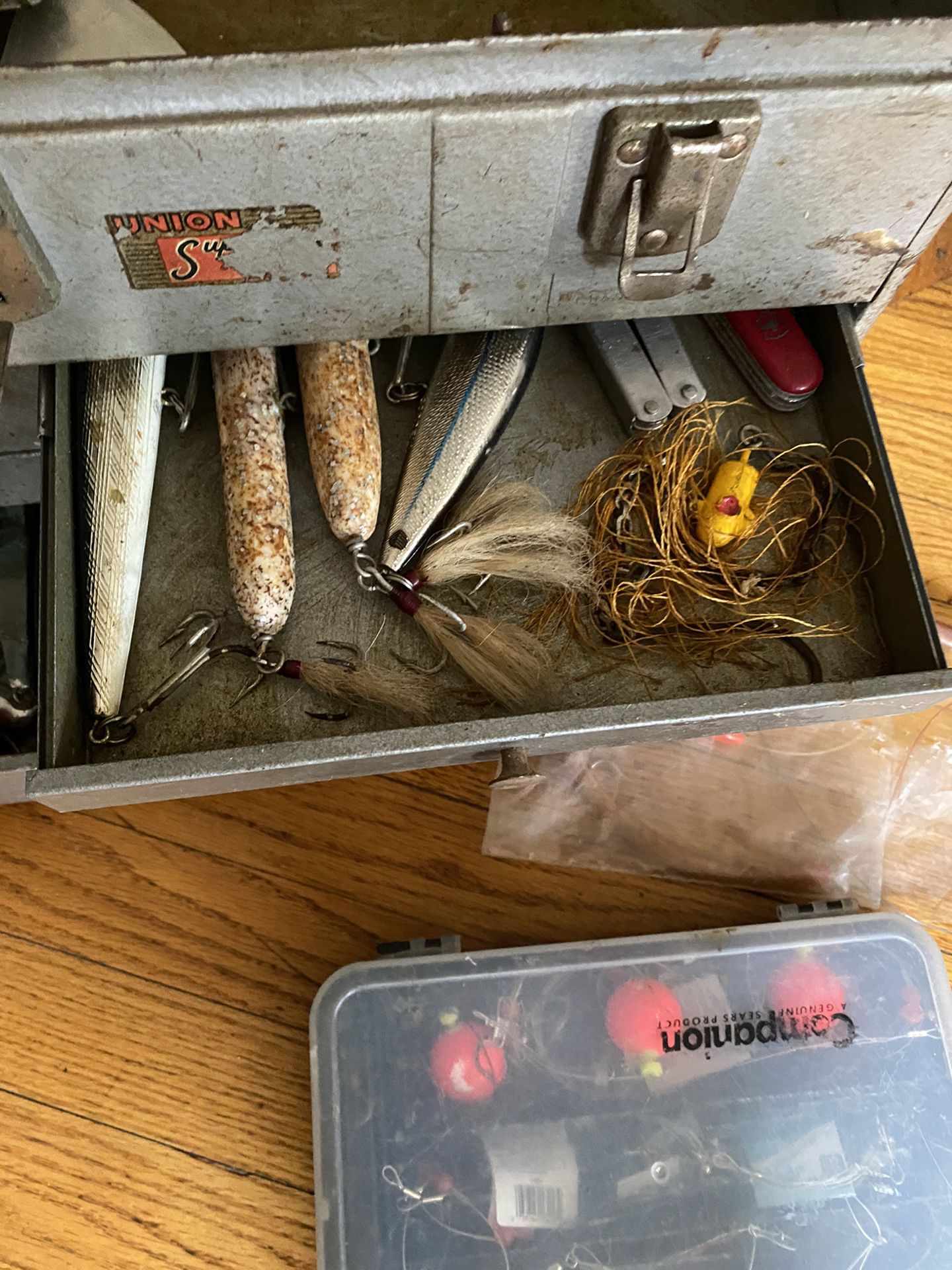 Antique fish tool box