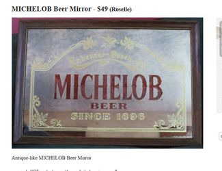 Beer mirror Michelob Antique like