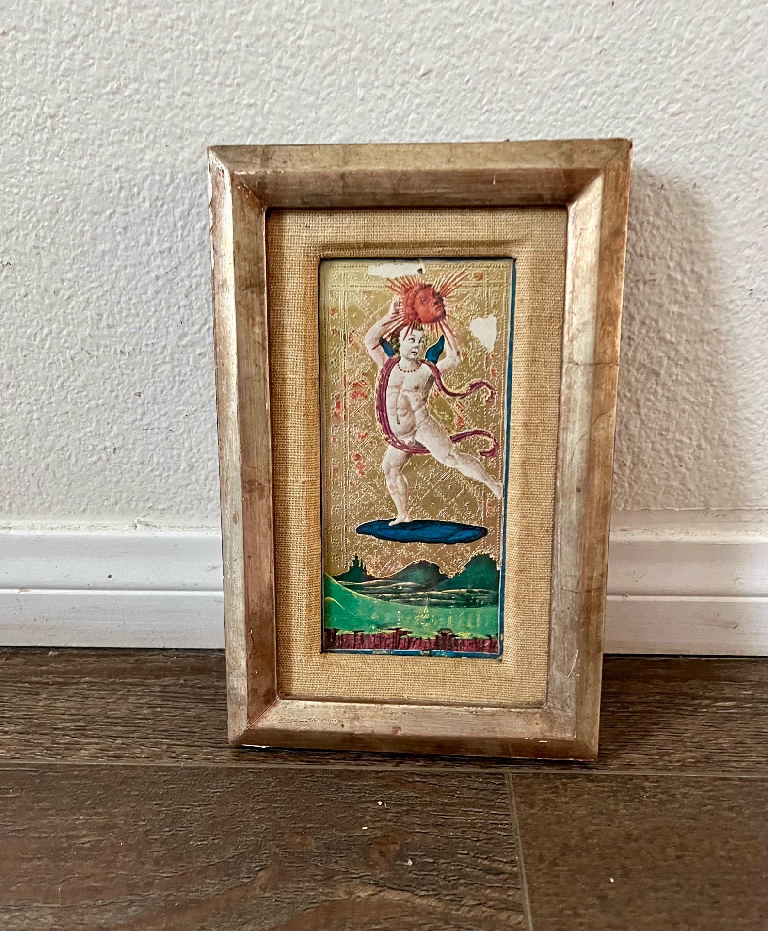 Framed Reproduction Of “The Sun” From Historic 15th Century Visconti-Storza Taro