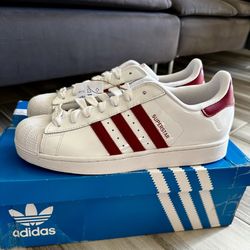 Adidas Originals Men's Superstar II Shoes - Victory Red White - Size 12
