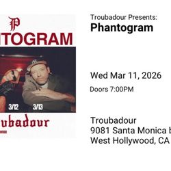 Phantogram Ticket