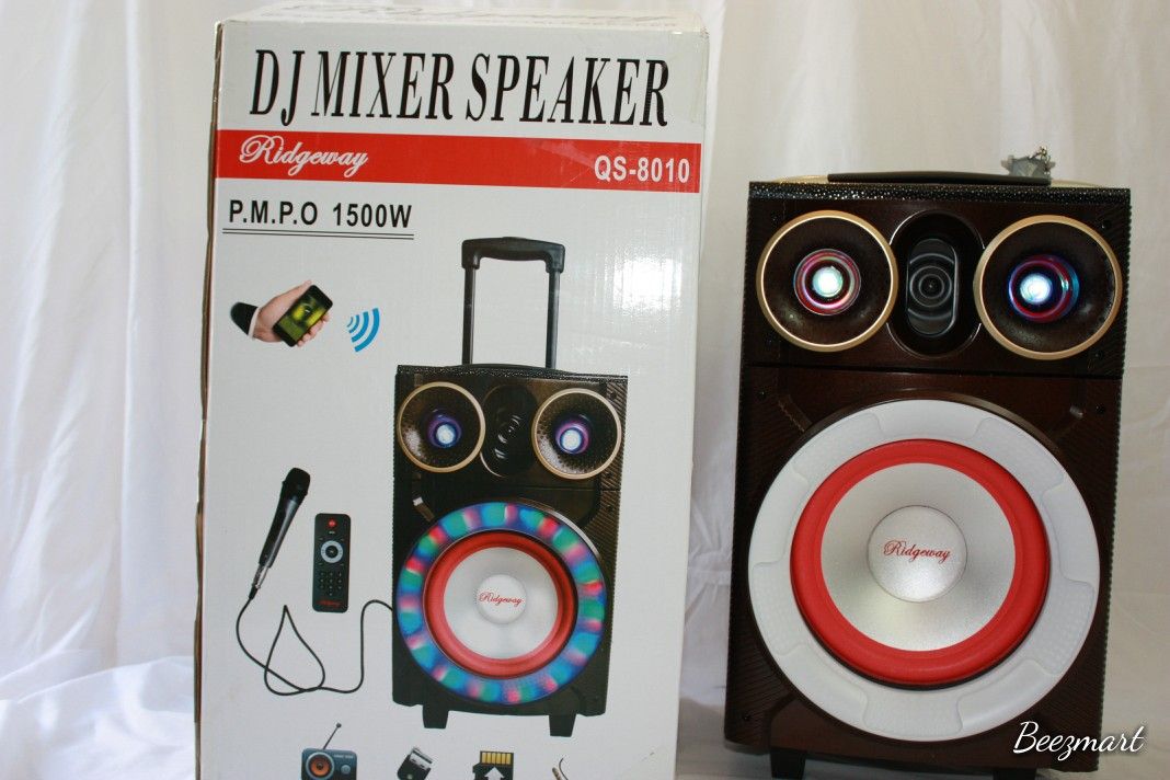 8 Inch New Bluetooth Speaker SD CardSlot USB PortFM RadioMicrophone Included For Karaoke ( Bosina )