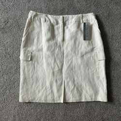 NINE & Co Skirt Sz 10  New with Tags Linen Blend Straight Casual Career Office