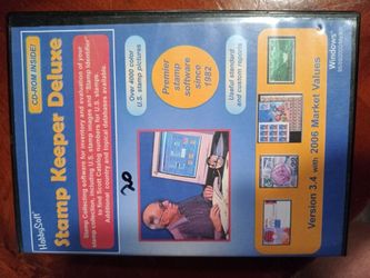 Hobby soft stamp keeper deluxe CD-ROM inside collecting software for inventory valuation of your stamp collection US stamp identifier to find Scott ca