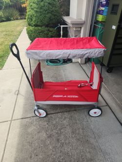 Radio flyer 3 in 1 EZ fold wagon - with removable canopy - steel and nylon - 150 lb capacity