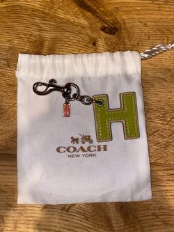 Coach Letter H Bag Charm Keychain