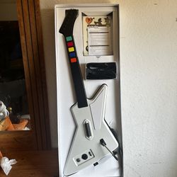 Xbox 360 Guitar Hero II Xplorer Wired Guitar Controller (Cord Damaged, Works)