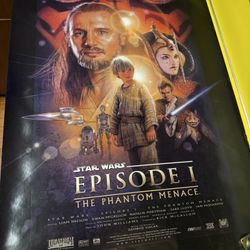 Star Wars episode one the Phantom Menace movie poster original 27 x 40