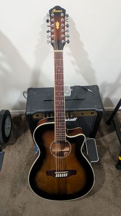 Beautiful Sunburst Ibanez 12 string AEG1812II