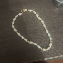 14k Gold And Pearl Bracelet