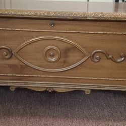 Vintage Maple Burlwood Chest