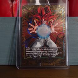 DBS Fusion World 2nd Anniversary GOLD Energy Marker Super Saiyan 4 Gogeta E-130