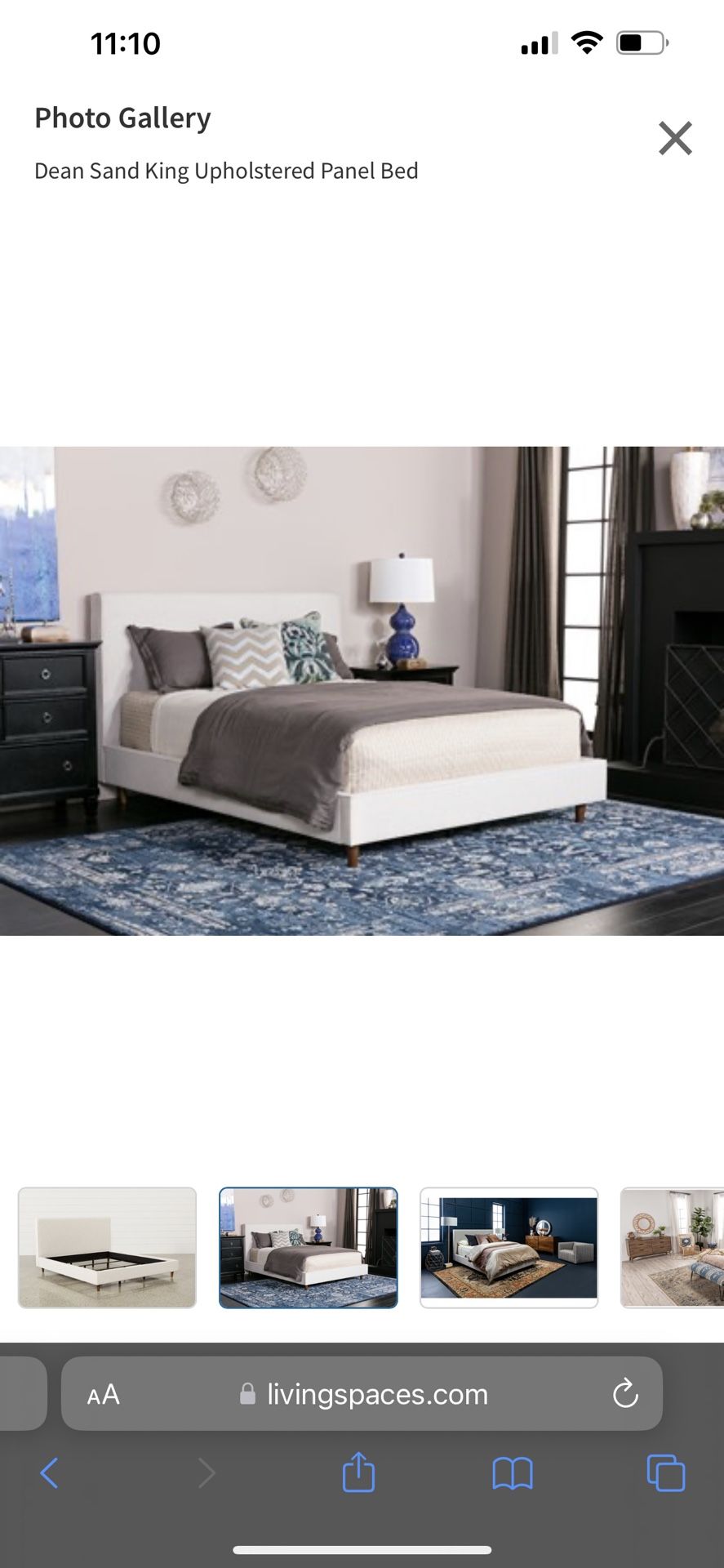 LIVING SPACES DEAN SAND BED KING WITH BOX SPRINGS 575 OBO for
