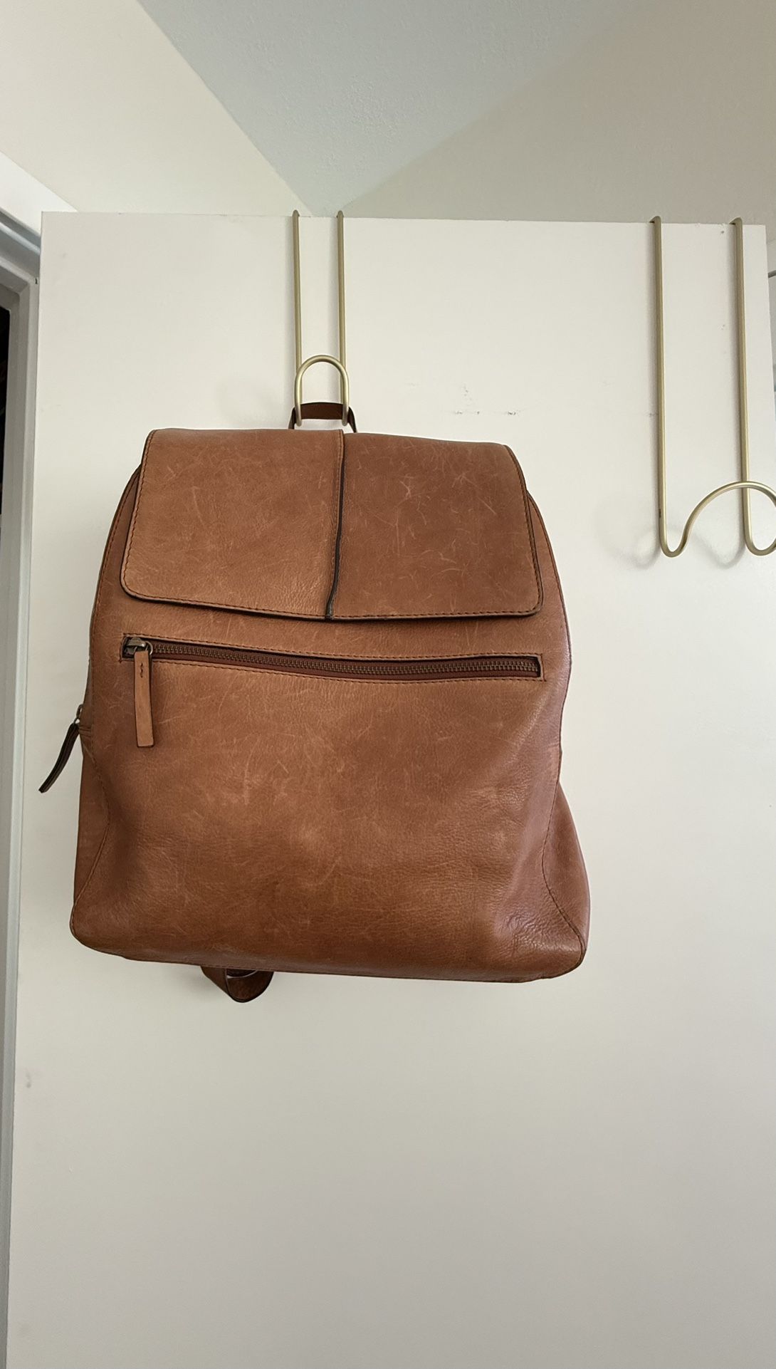 Soft Leather Backpack 