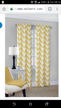 Yellow chevron drapes