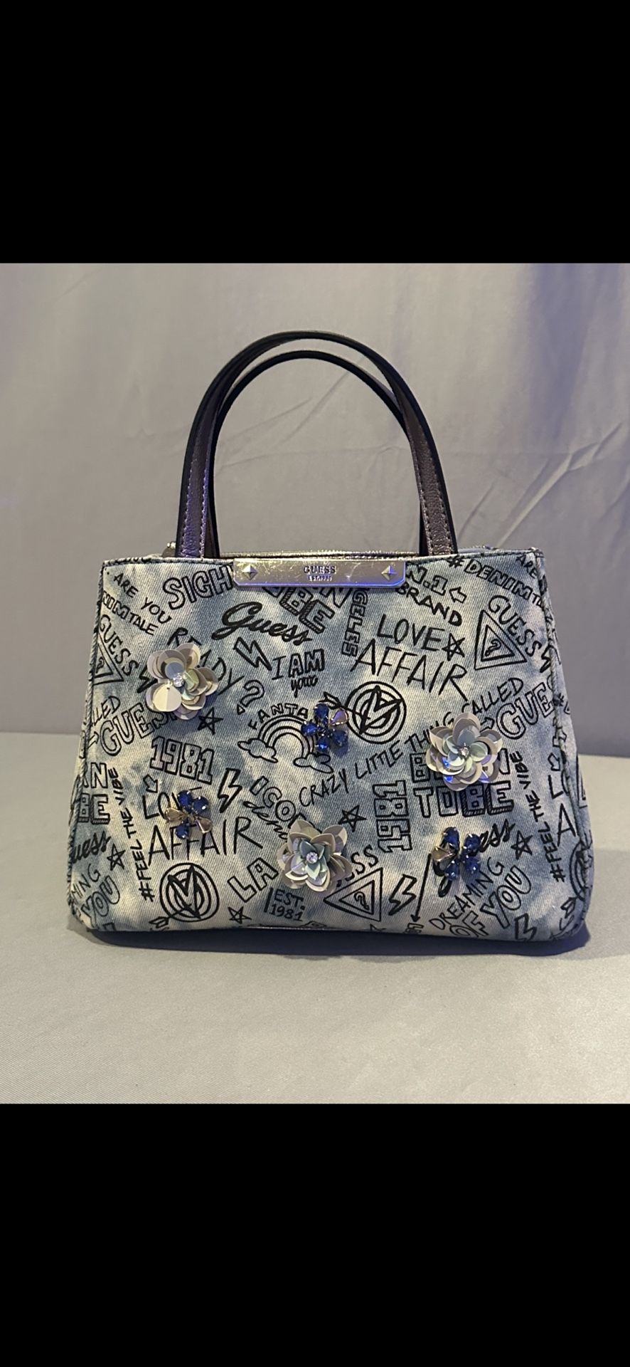 Graffiti Guess Handbag w/Wallet