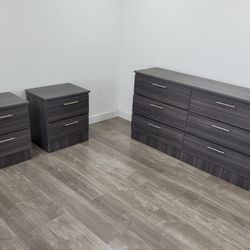Dresser And 2 Nightstands  - Cómoda Y 2 Mesitas De Noche