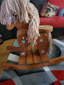 Rocking wooden horse