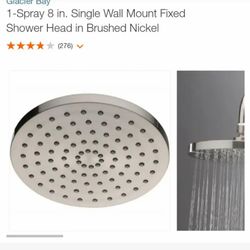 8" Replacement Shower Head Brushed Nickel .... CHECK OUT MY PAGE FOR MORE ITEMS