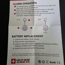 Personal Keyring Alarm