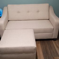 Love Seat With Ottoman $250