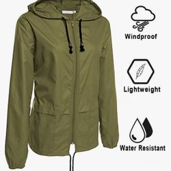  Raincoat Women Lightweight Waterproof Rain Jackets Packable Outdoor Hooded Windbreaker
