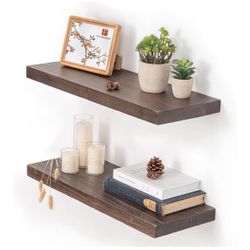 Elm Wood Floating Shelves