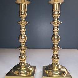 Pair of Vintage Brass Candlesticks