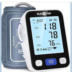 Upper Arm Blood Pressure Monitor with Wide Range Cuff (8.6'' -16.5'') for Home Use
