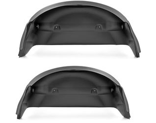 Rough Country Rear Wheel Well Liners For Ford F-250/F-350 Super Duty (2017-2026) - Heavy-Duty Black HDPE Fender Guards For Mud & Debris, Made In USA