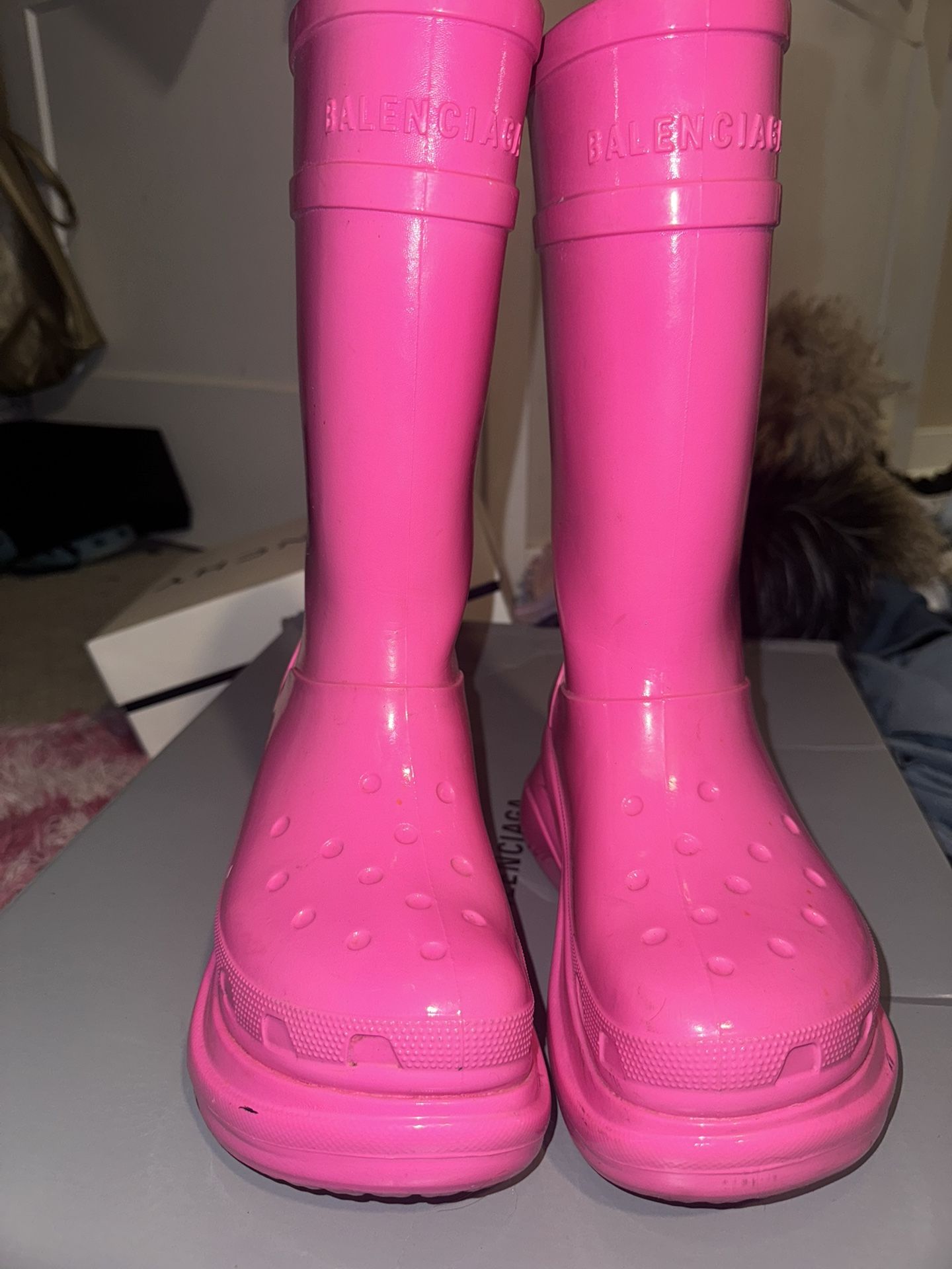 Pink Balenciaga Boots