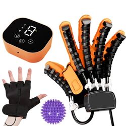 Rehabilitation Robot Glove for Stroke, Robotic Hand Stroke Recovery Equipment, Fingers Strength Training Device for Hemiplegia, Strength Adjustable 